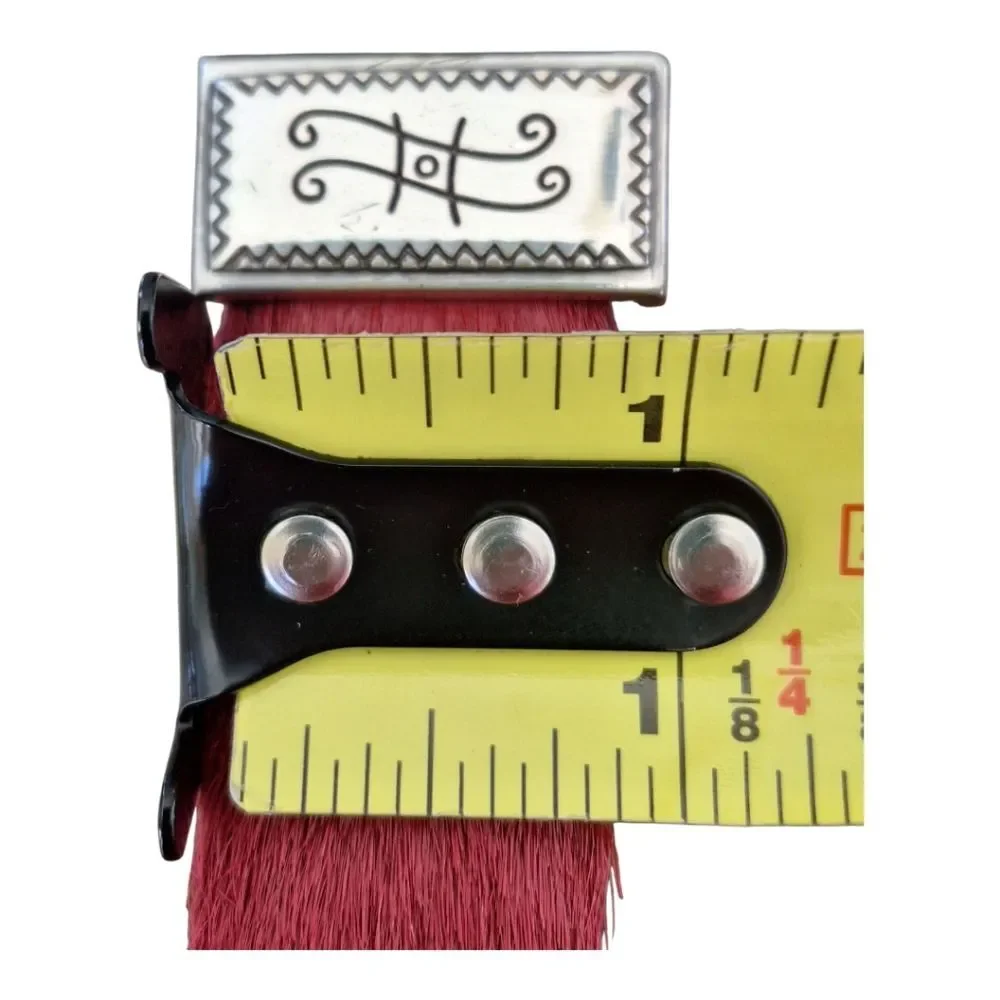BRIGHTON Leather Calf Hair Multicolor Belt Size ML 32 Excellent Vintage Q4800